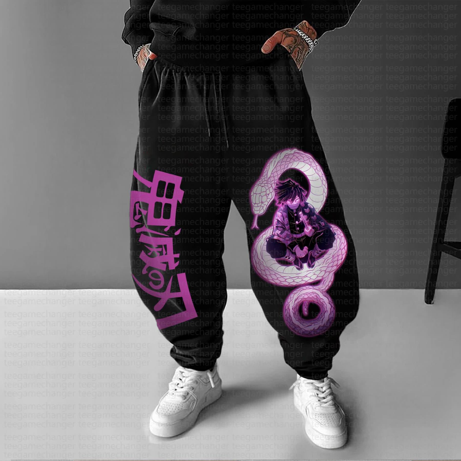 Unisex Anime Inspired Vintage Pants丨Demon Slayer X Pokémon