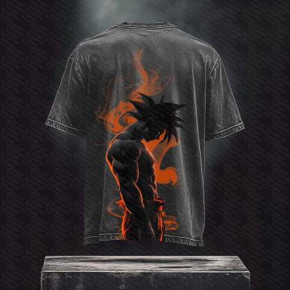 Unisex Anime Inspired Vintage Washed T-Shirt丨 Dragon Ball