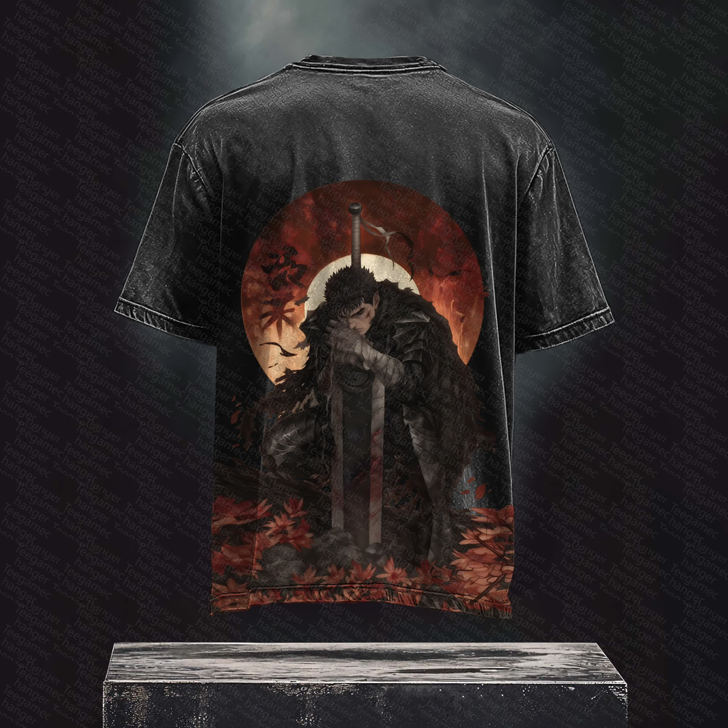 Unisex Anime Inspired Vintage Washed T-Shirt丨 Berserk