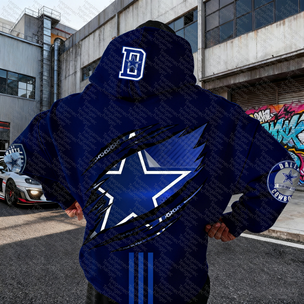 Unisex "Dallas Cowboys" Graphic Streetwear Vintage Plush Hoodie