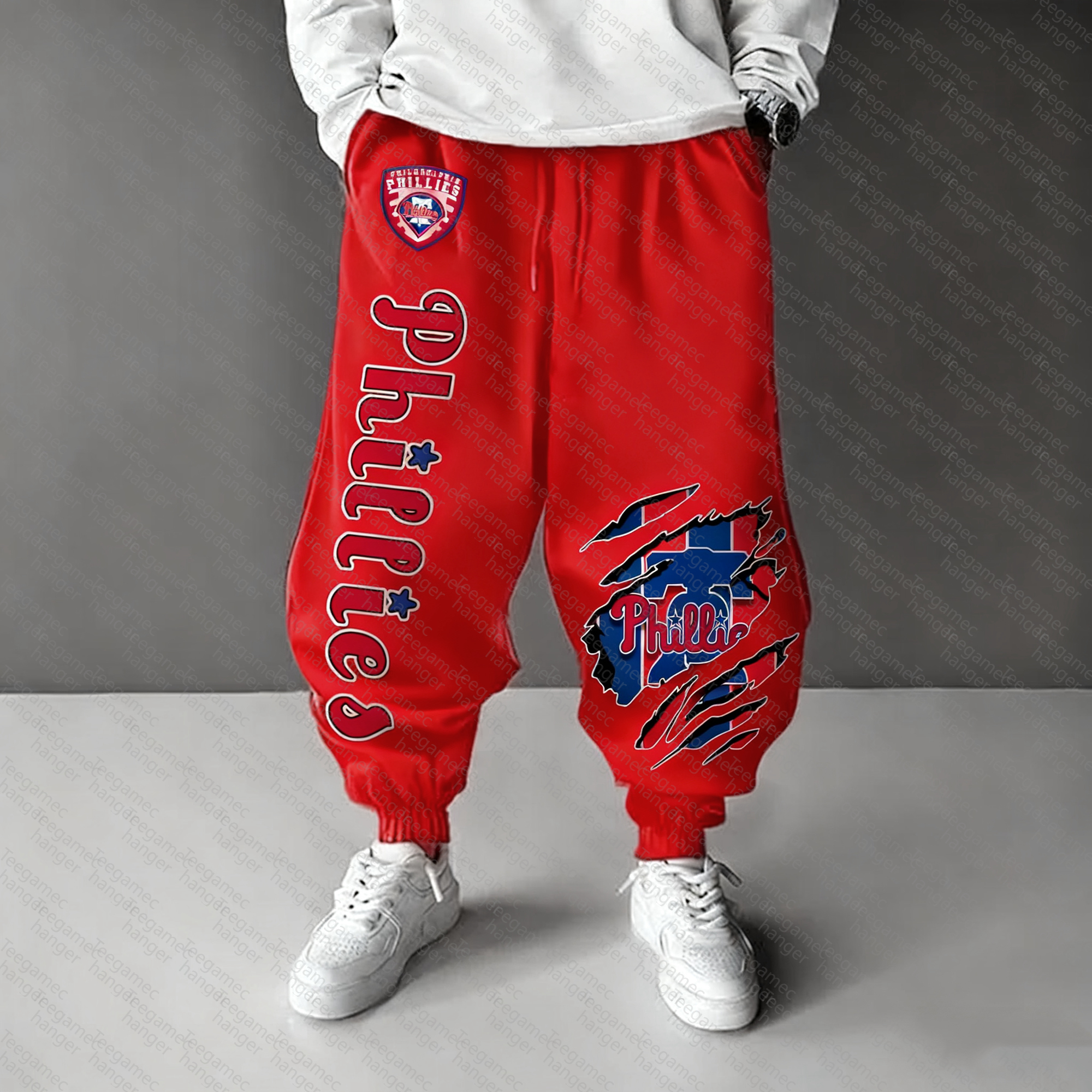 Unisex "Philadelphia Phillies" Casual  Streetwear  Plush Pants 
