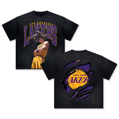 Unisex Vintage Tee丨Lakers x Dragon ball