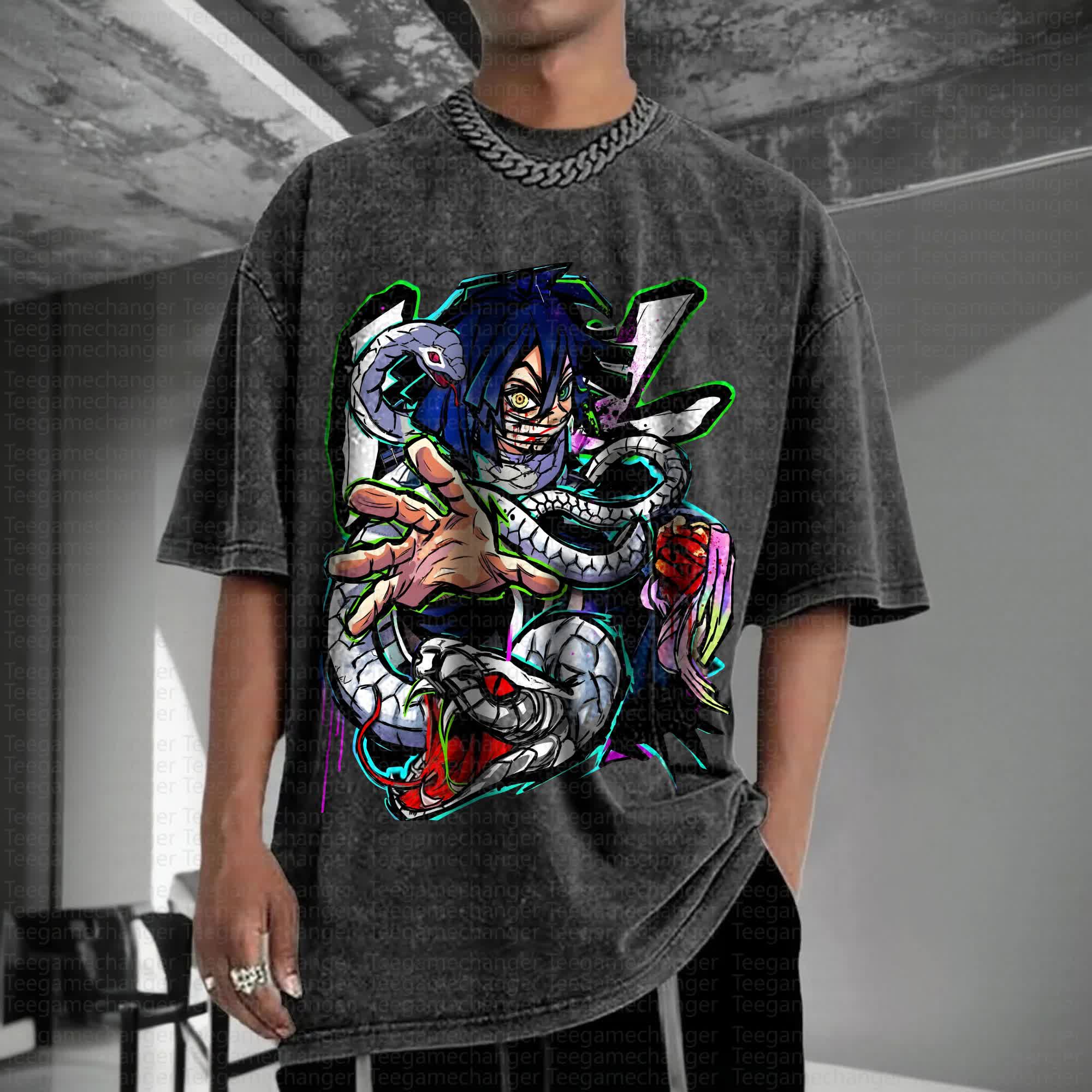 Unisex Anime Inspired Vintage Washed T-Shirt丨Demon Slayer