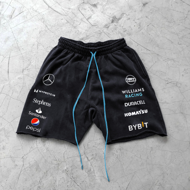 Fashion Racing Print Shorts
