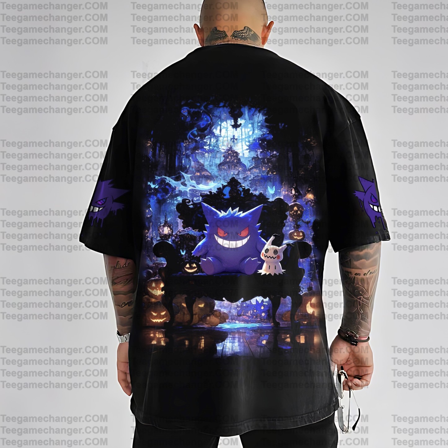 Unisex Anime Inspired Vintage T-Shirt丨Demon Slayer X Pokémon