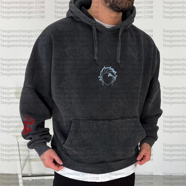 Vintage 3D Direct-Inkling Print Washed Unisex Hoodie