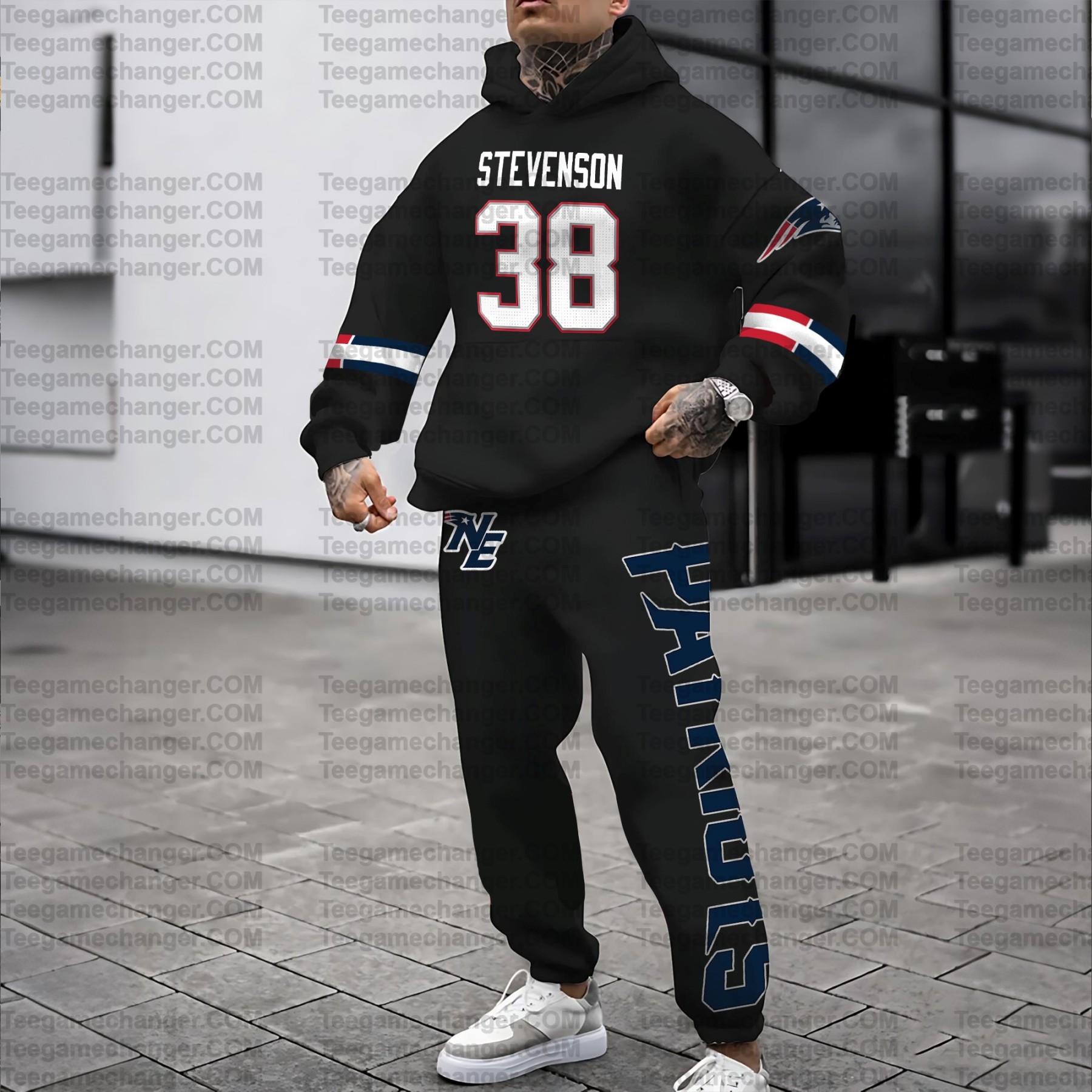 (Plus Velvet)New England Patriots 3D Printed Pullover Hoodie And Sweat