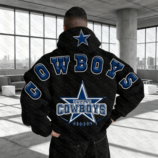 Unisex "Dallas Cowboys" Graphic Streetwear Vintage Plush Hoodie