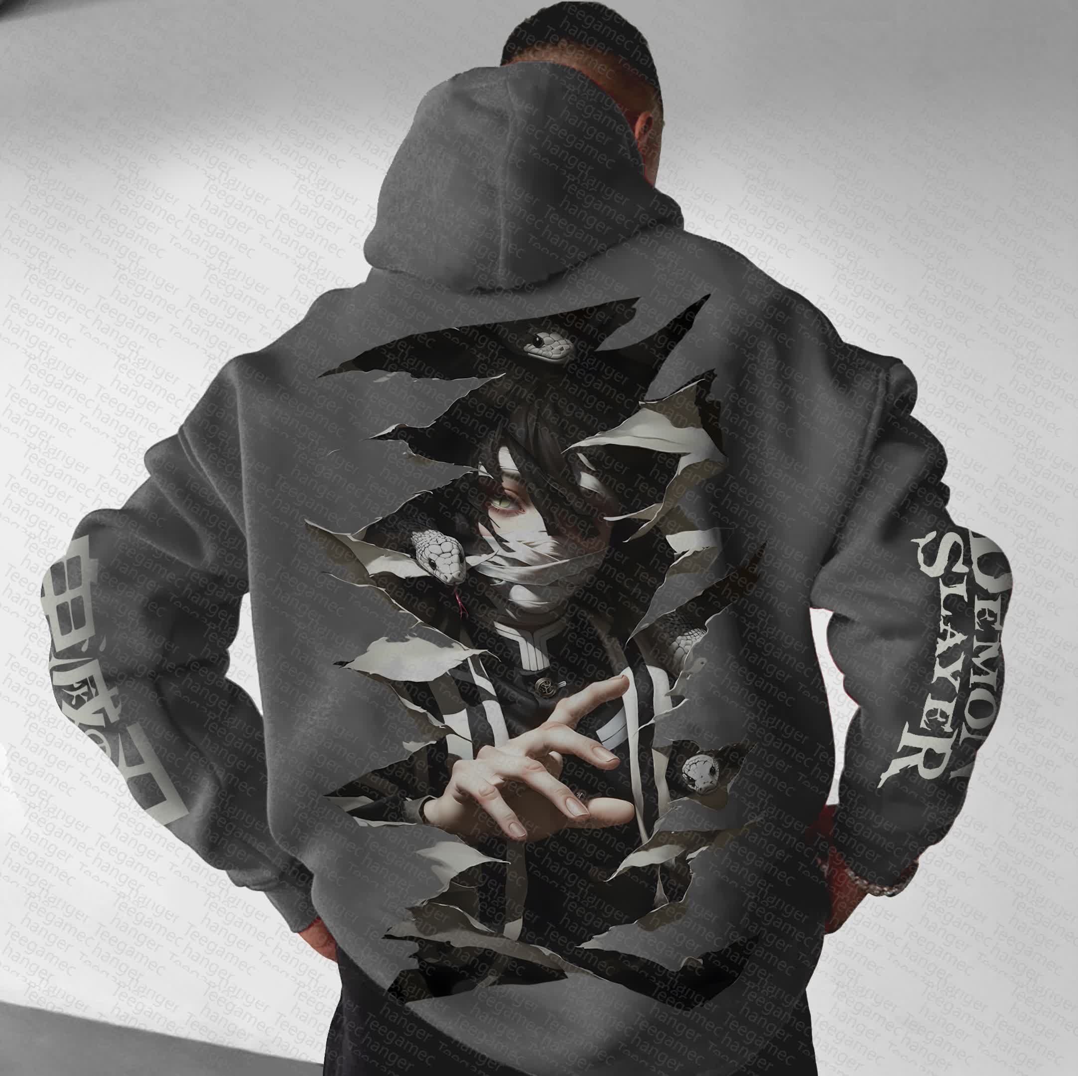 Unisex “Demon Slayer” Anime Graphic Streetwear Vintage Hoodie