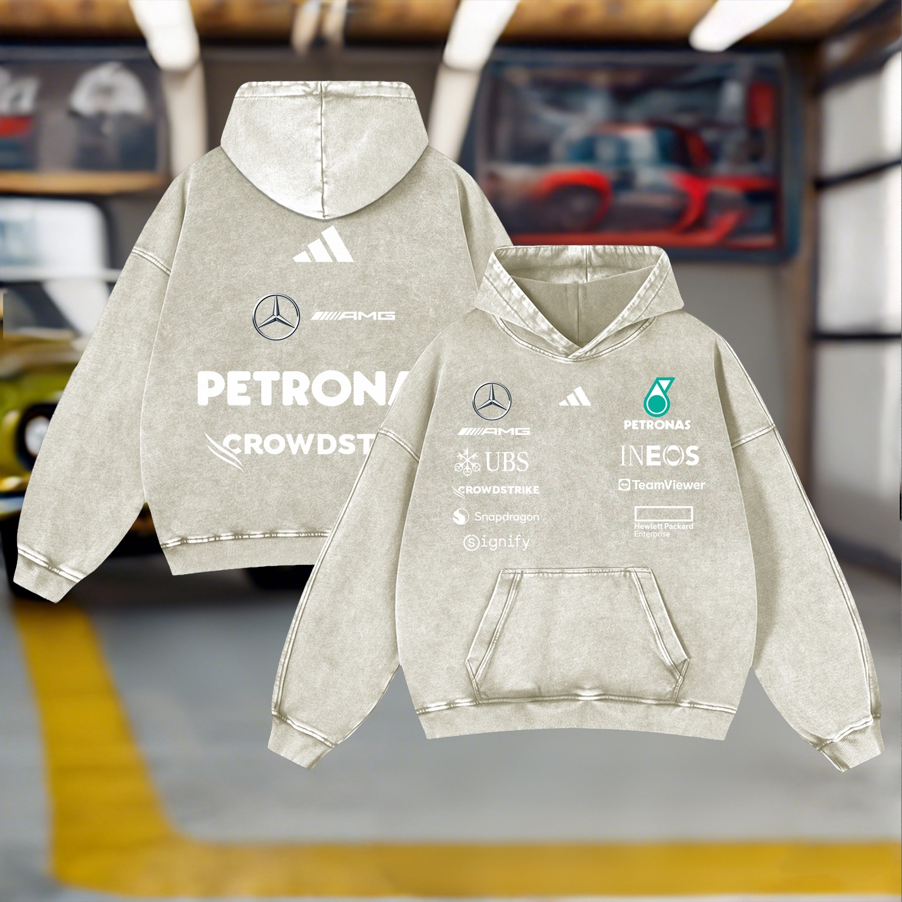 Racing Legend Vintage Washed Hoodie 06