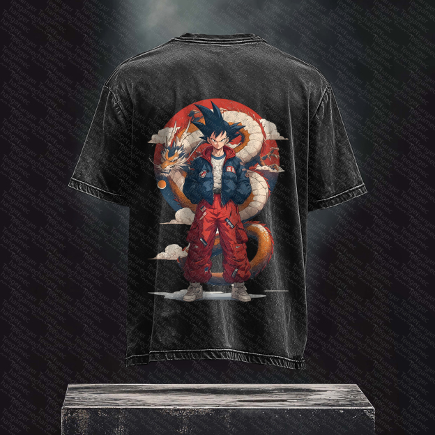 Unisex Anime Inspired Vintage Washed T-Shirt丨 Dragonball