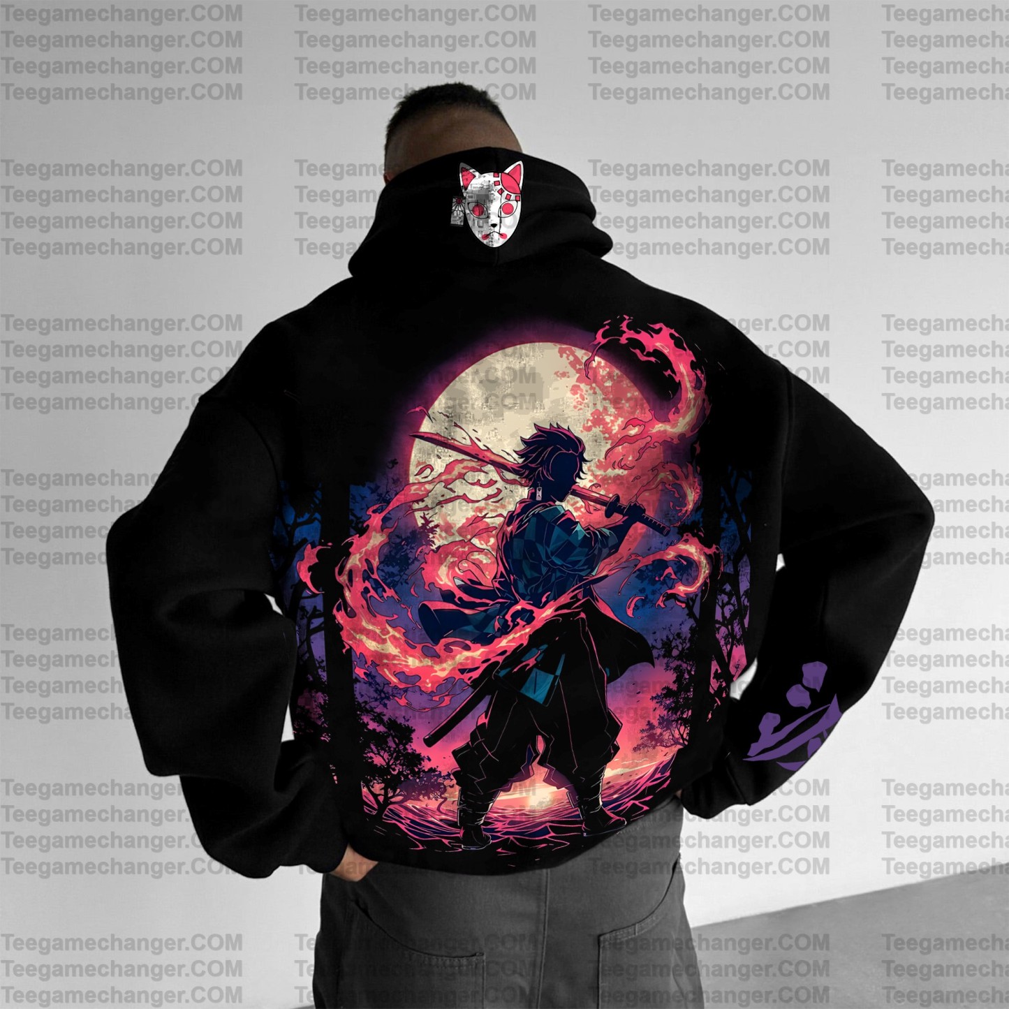 Unisex Anime Graphic Streetwear Vintage Hoodie丨Demon Slayer X Pokémon