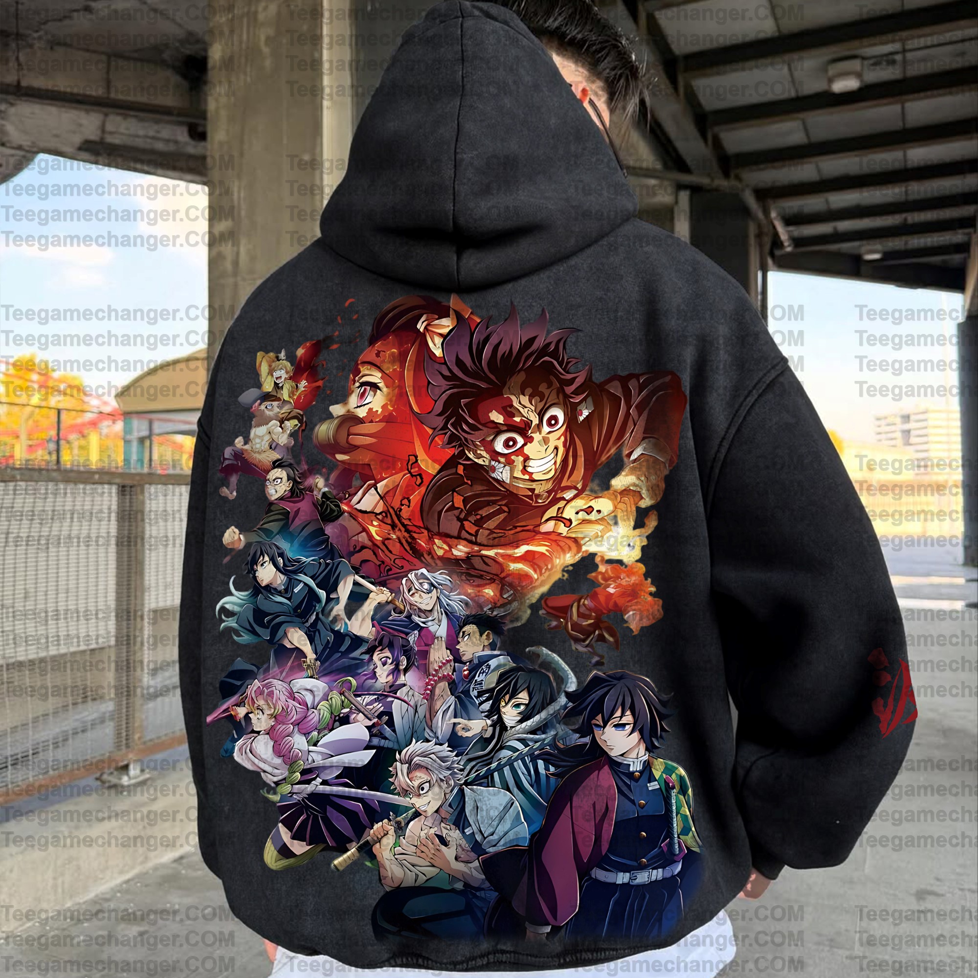 Vintage 3D Direct-Inkling Print Washed Unisex Hoodie