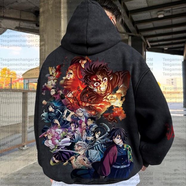 Vintage 3D Direct-Inkling Print Washed Unisex Hoodie