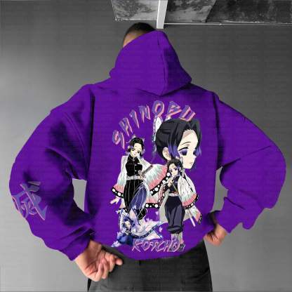 Unisex Anime Graphic Streetwear Vintage Hoodie丨Demon Slayer