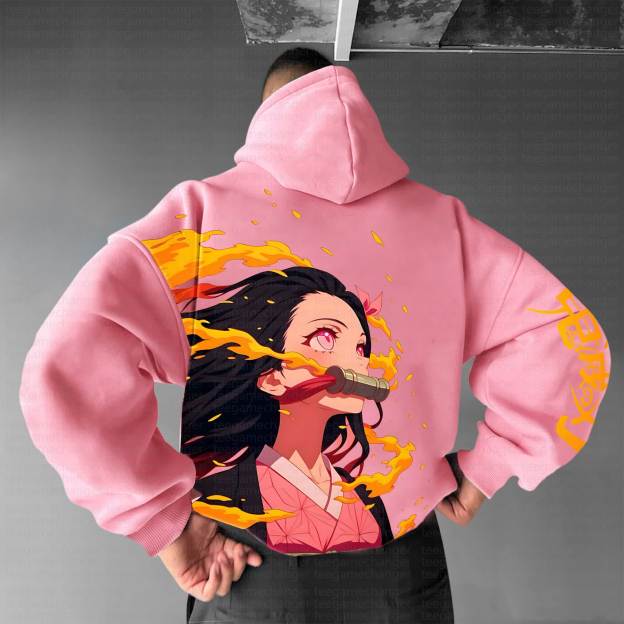 Unisex Anime Graphic Streetwear Vintage Hoodie丨Demon Slayer