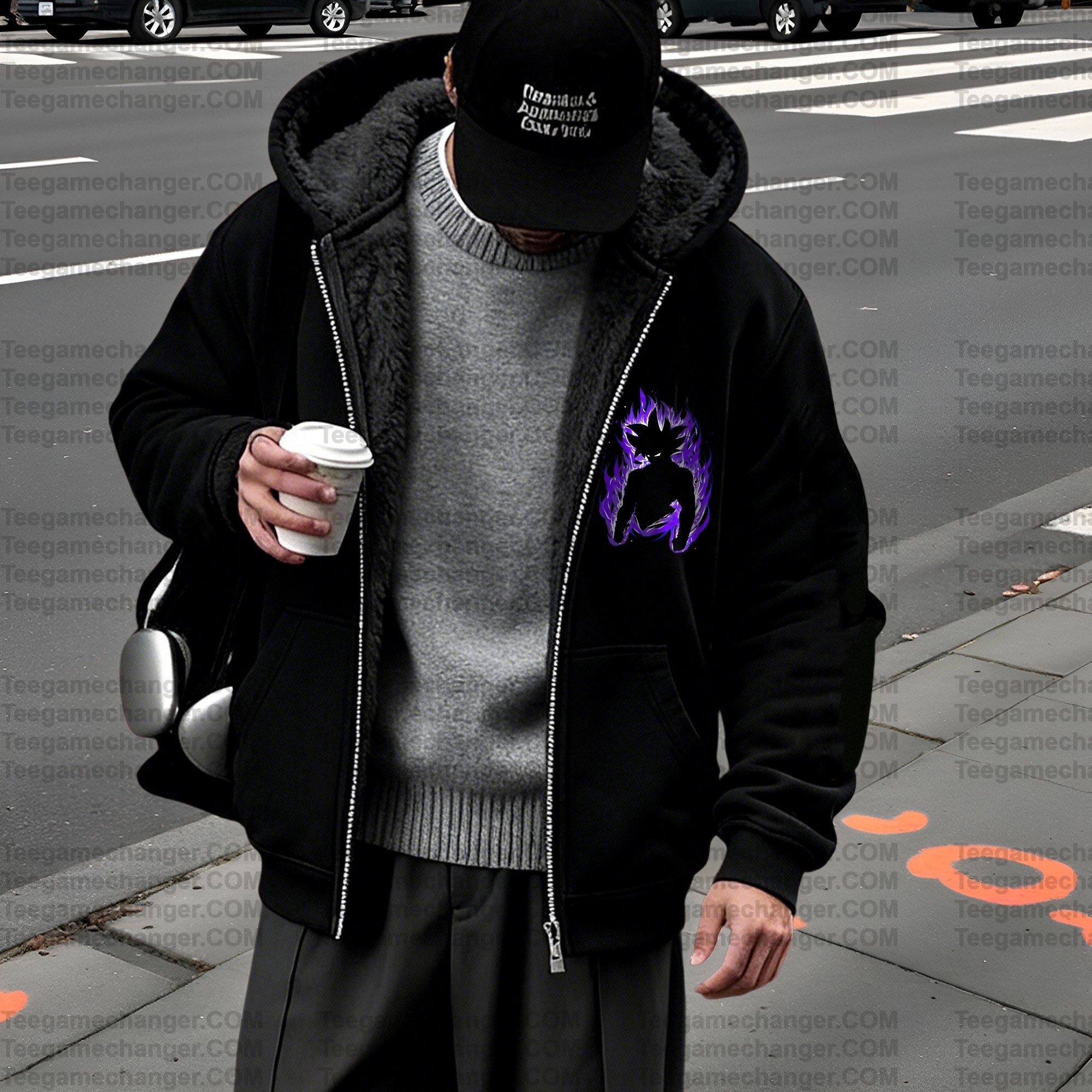 Unisex Graphic Streetwear Vintage Zipper Cardigan Plush Hoodid