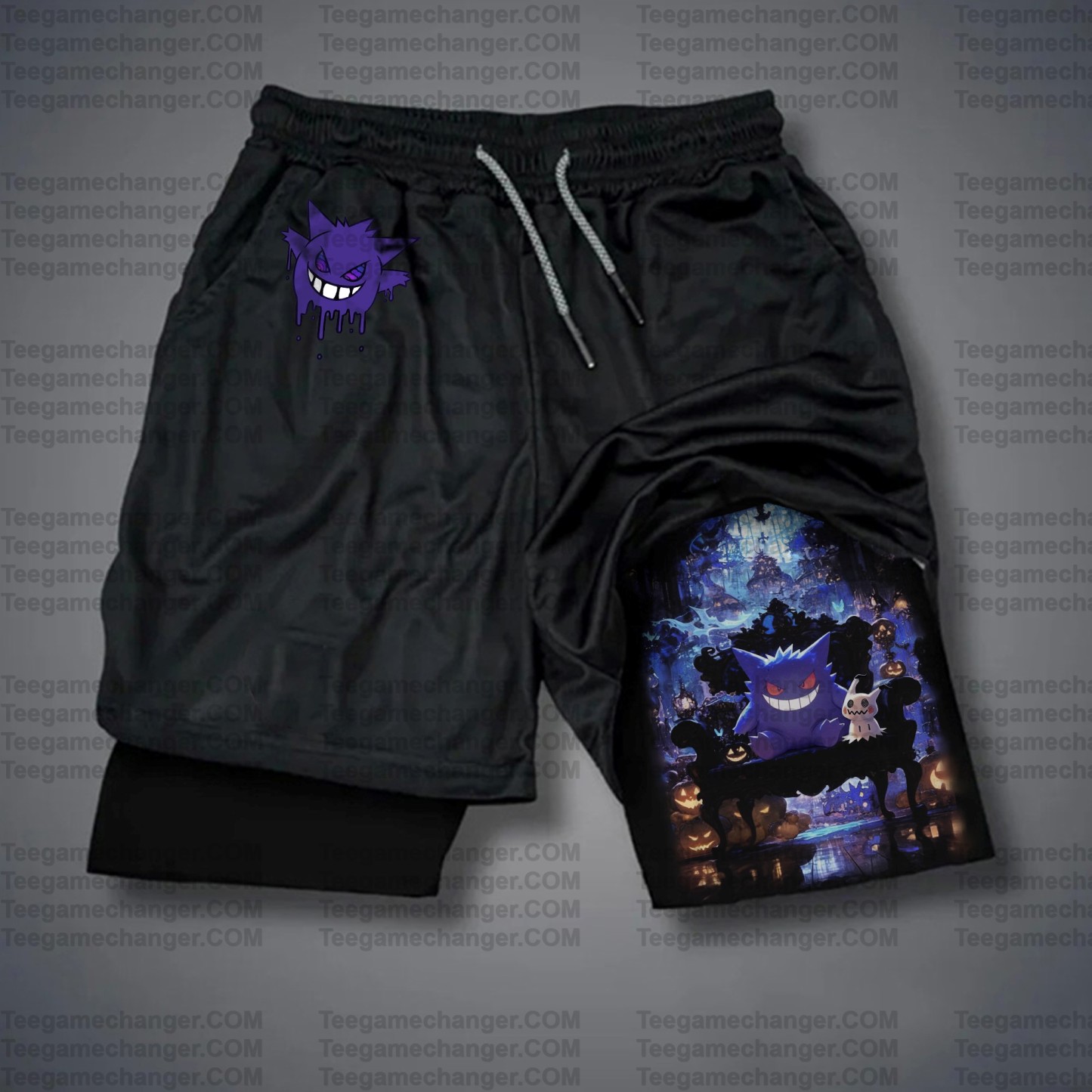 Unisex Casual Anime Streetwear Shorts 丨Demon Slayer X Pokémon