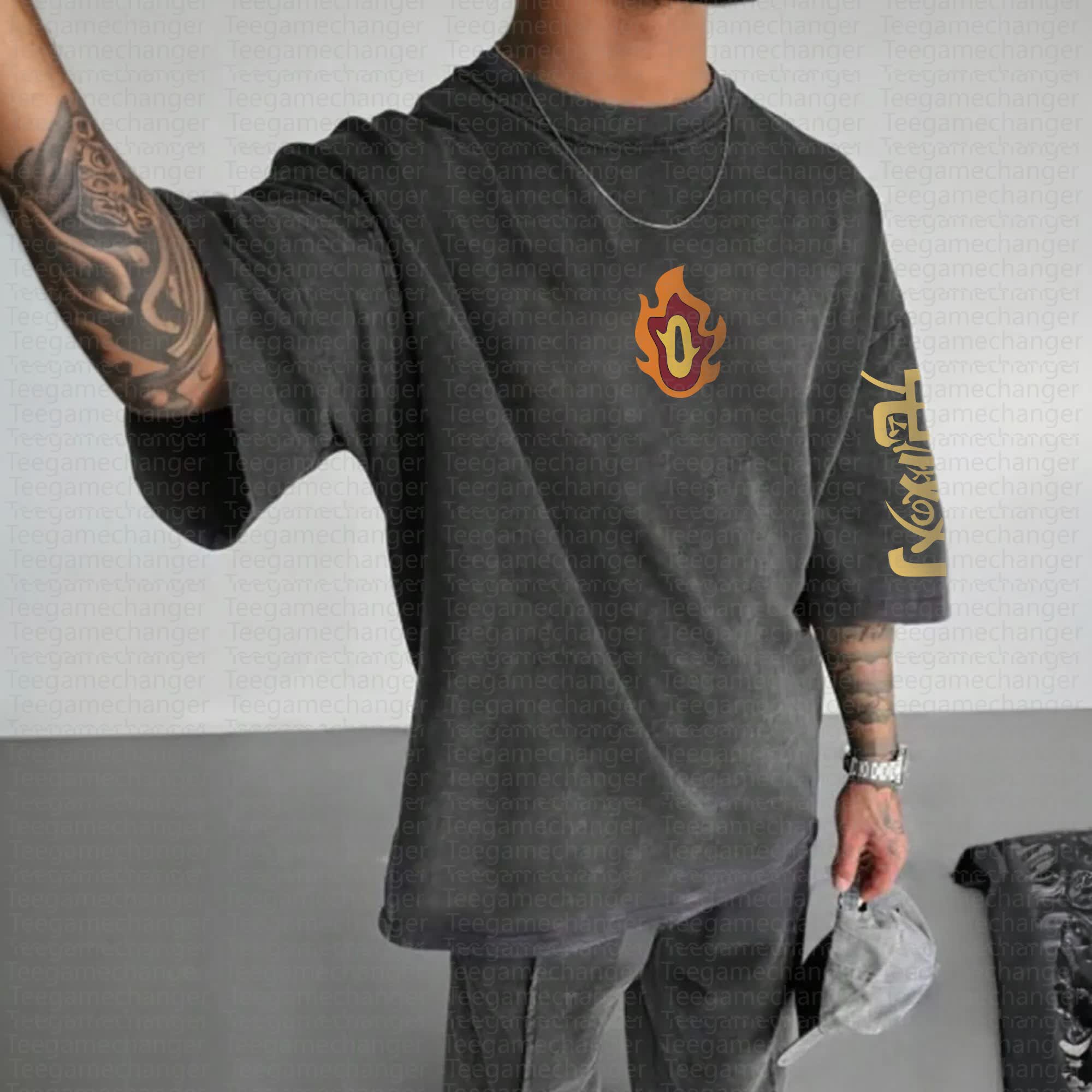 Unisex Anime Inspired Vintage Washed T-Shirt丨Demon Slayer