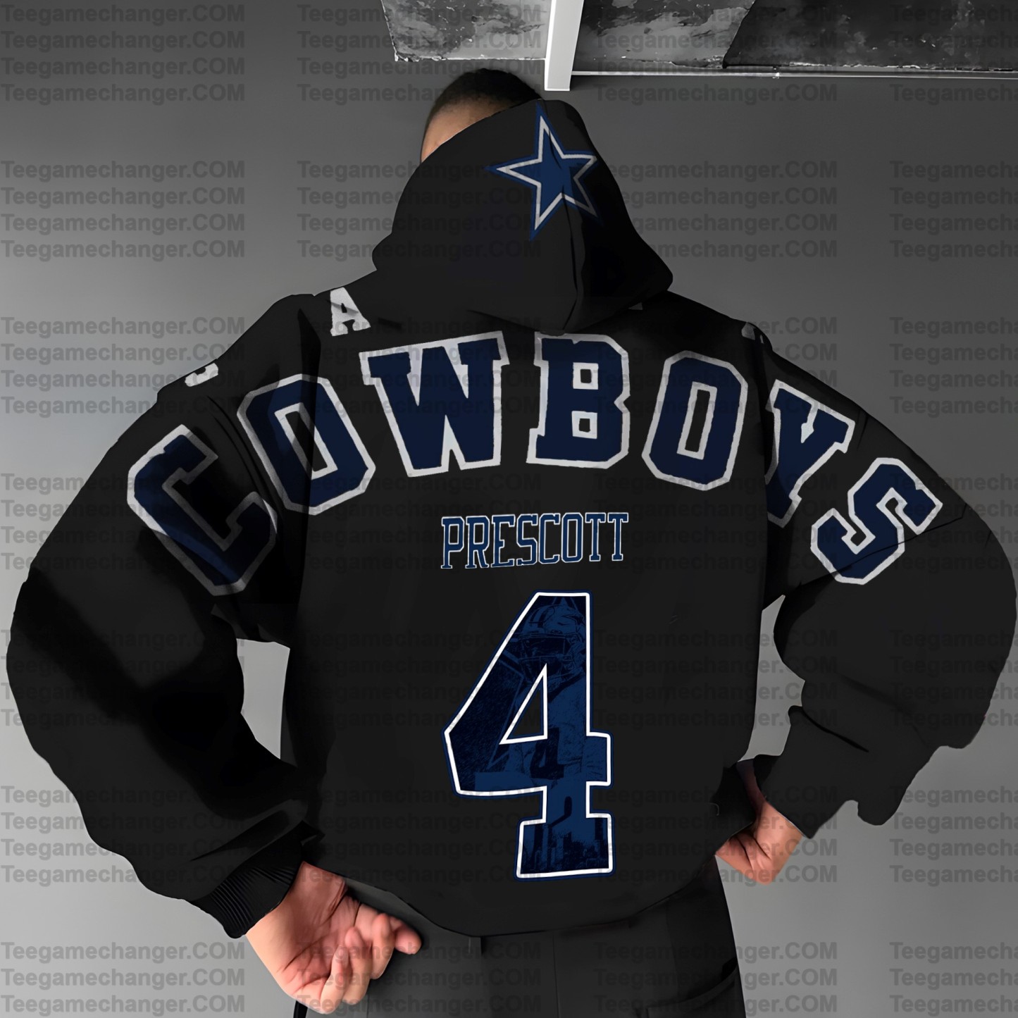 UNISEX RUGBY CHAMPIONSHIP TEAM LOGO PRINT OVERSIZED CASUAL HOODIE