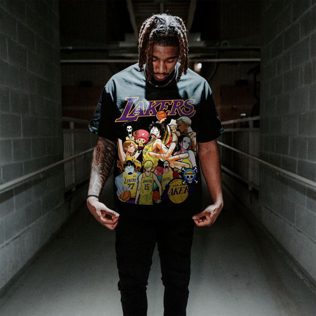 Unisex Vintage Tee丨 Lakers X One Piece Tee