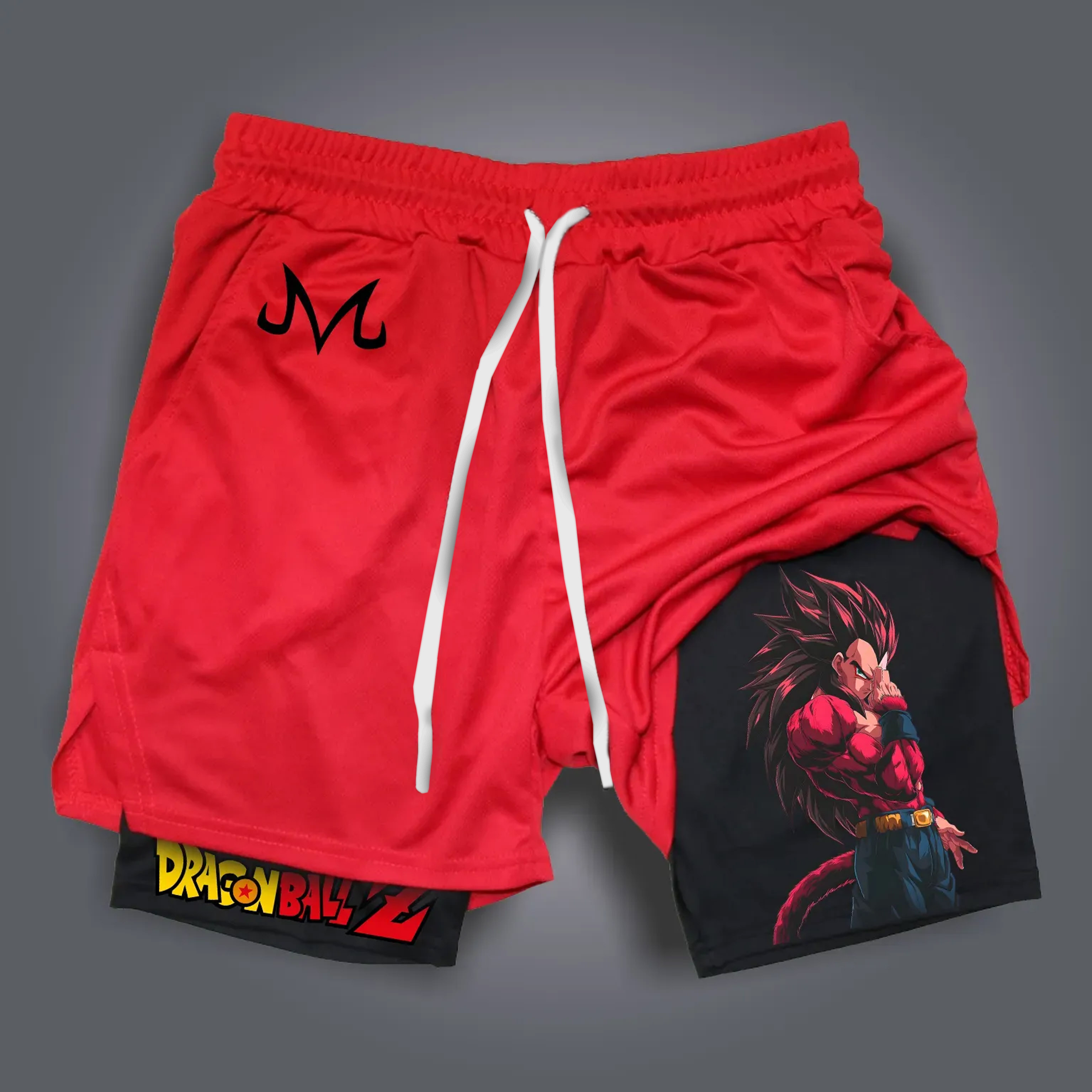Unisex Anime Print Drawstring Dragon Ball Shorts