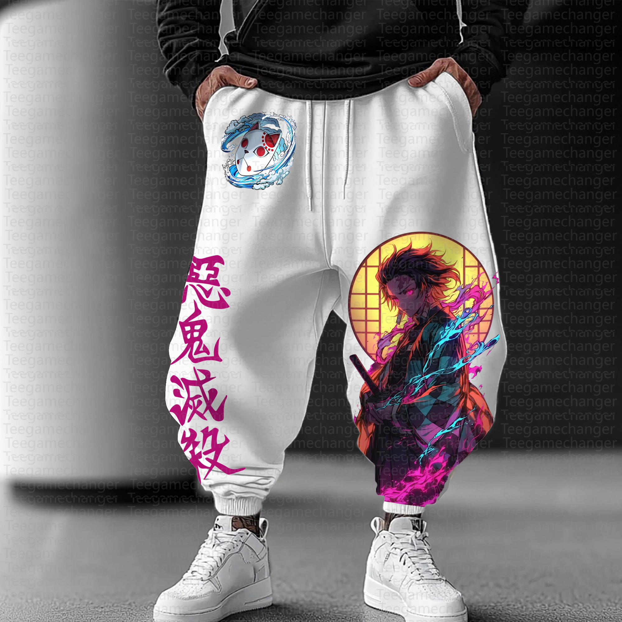 Unisex Anime Inspired Vintage Pants丨Demon Slayer X Pokémon