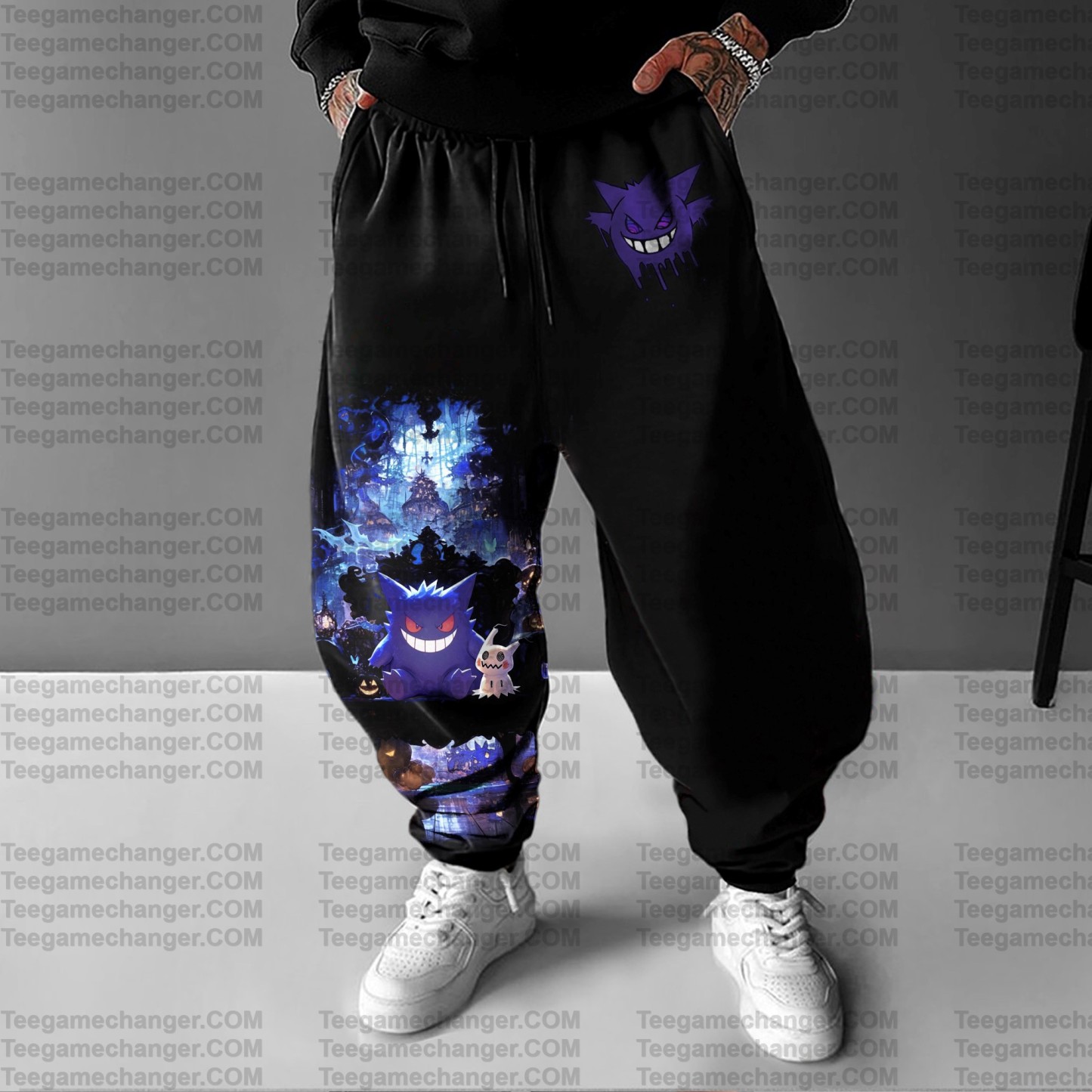 Unisex Anime Inspired Vintage Pants丨Demon Slayer X Pokémon