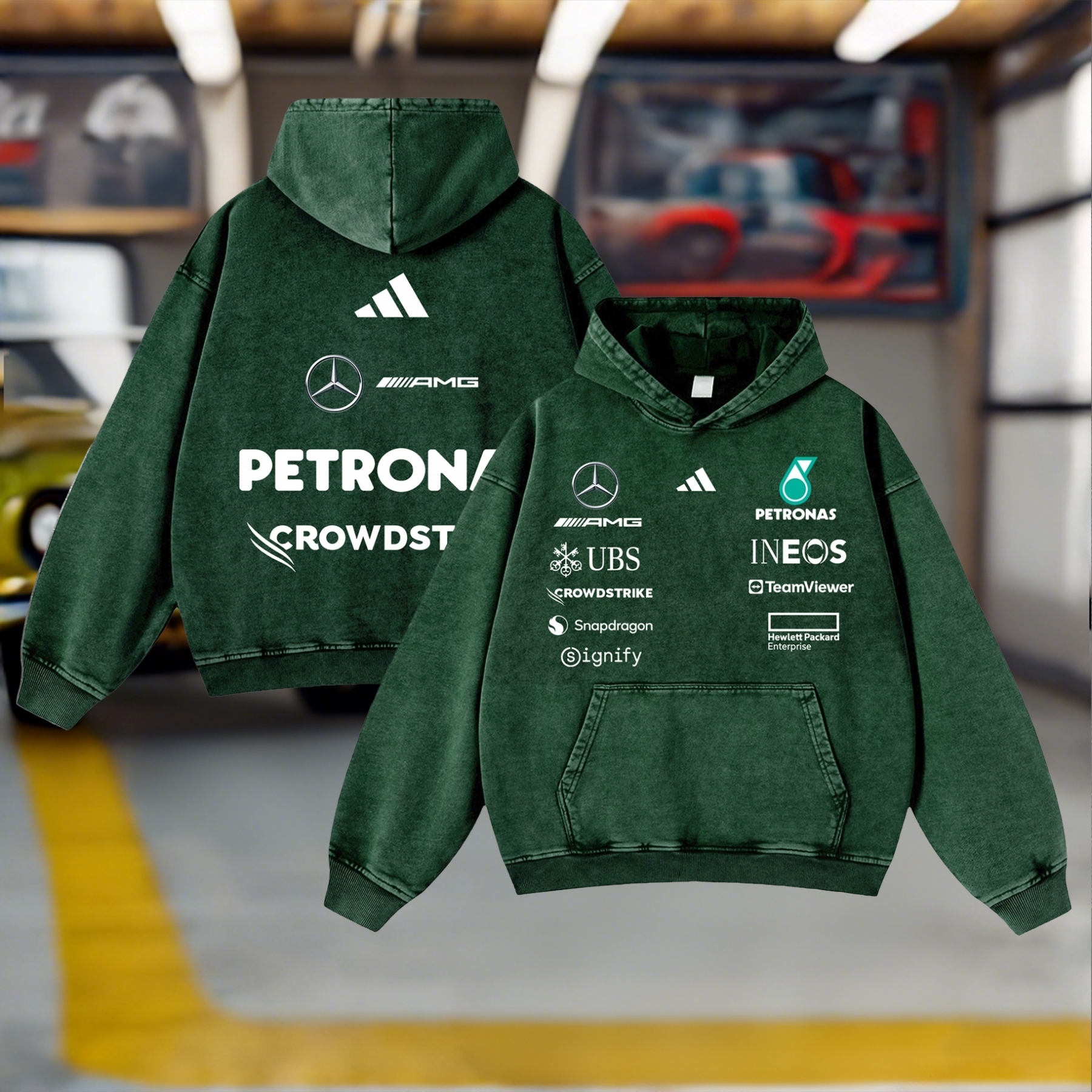 Racing Legend Vintage Washed Hoodie 06