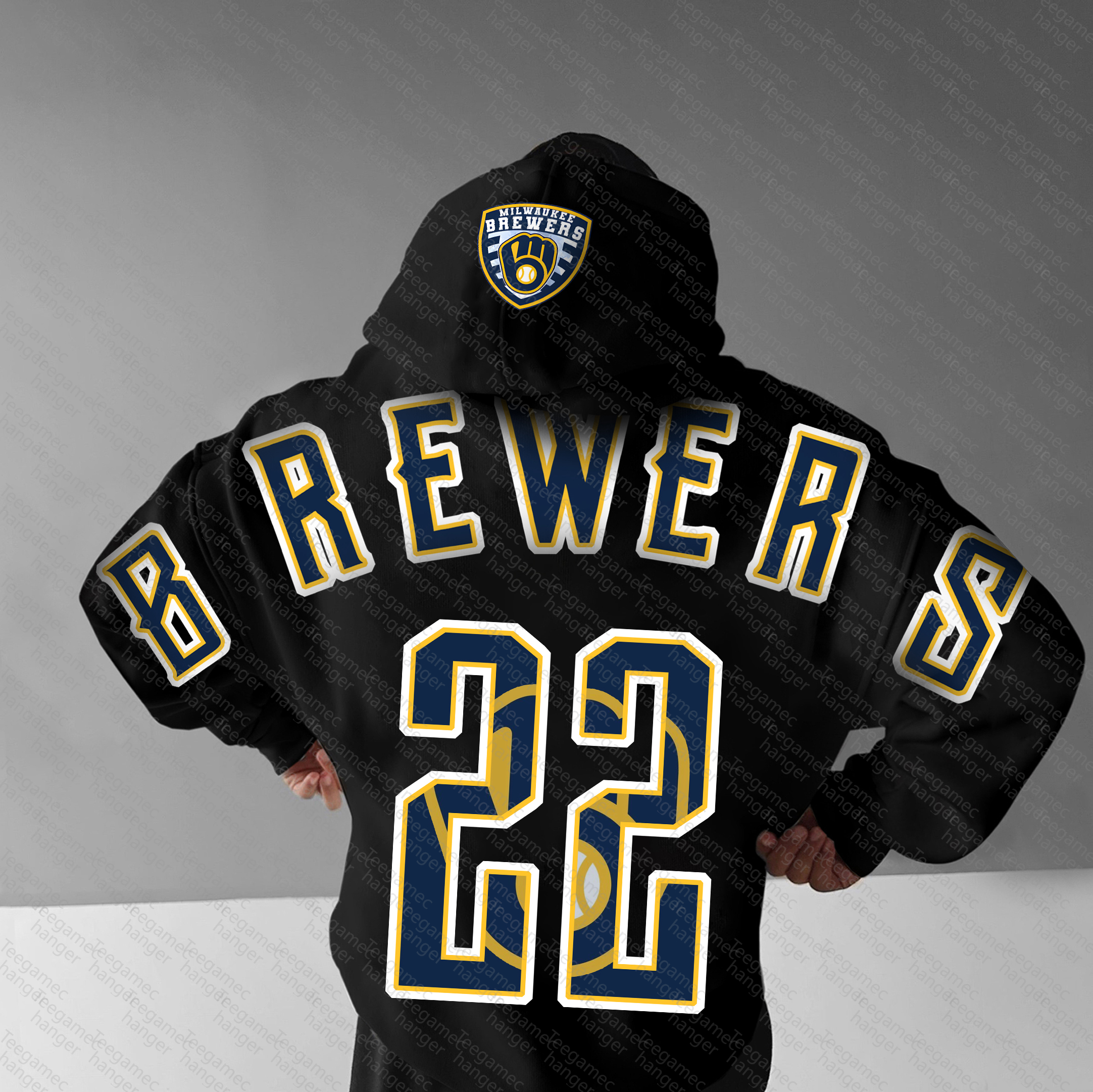 Unisex "Milwaukee Brewers" Graphic Streetwear Vintage Plush Hoodie