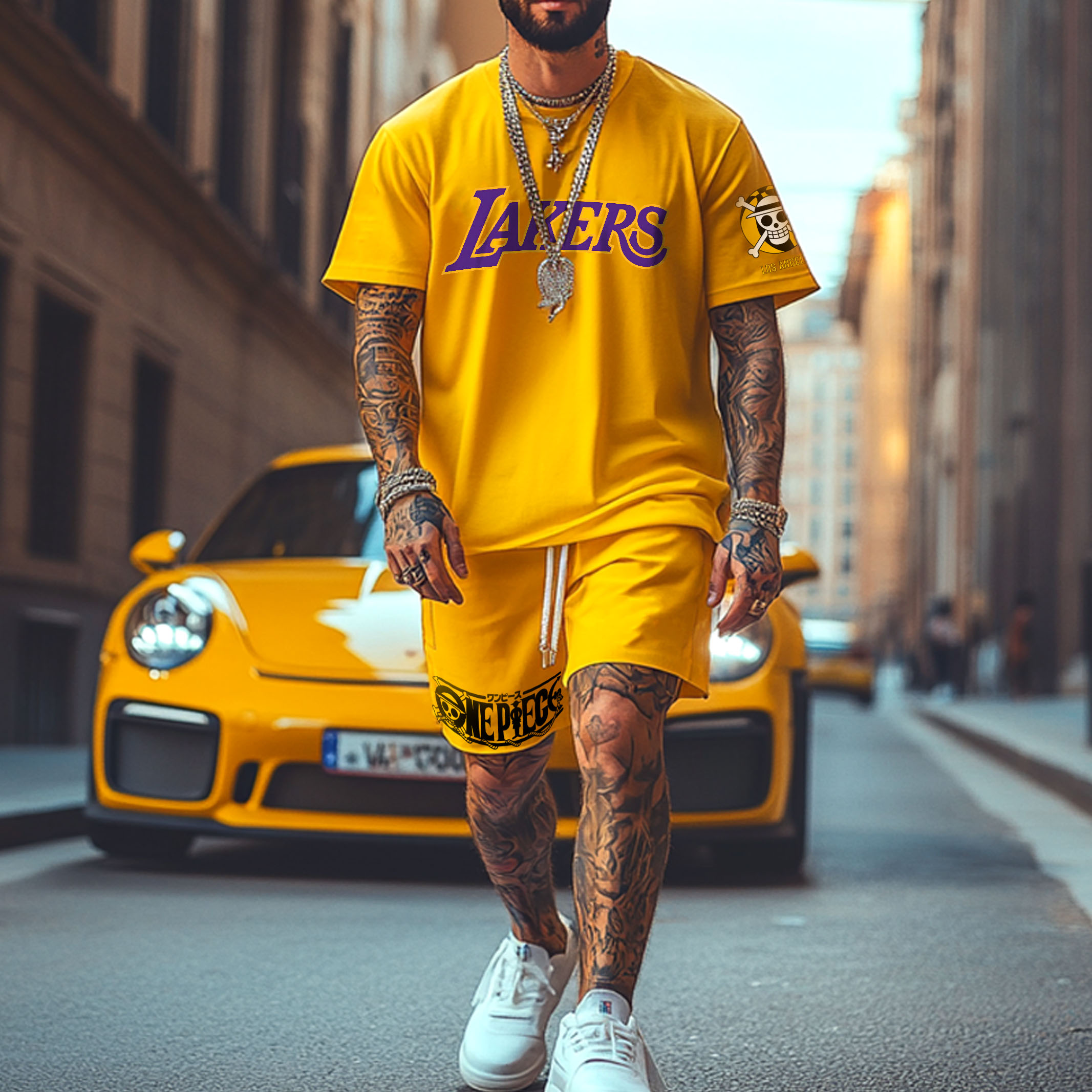 Unisex Fit Vintage Short Suit丨One Piece