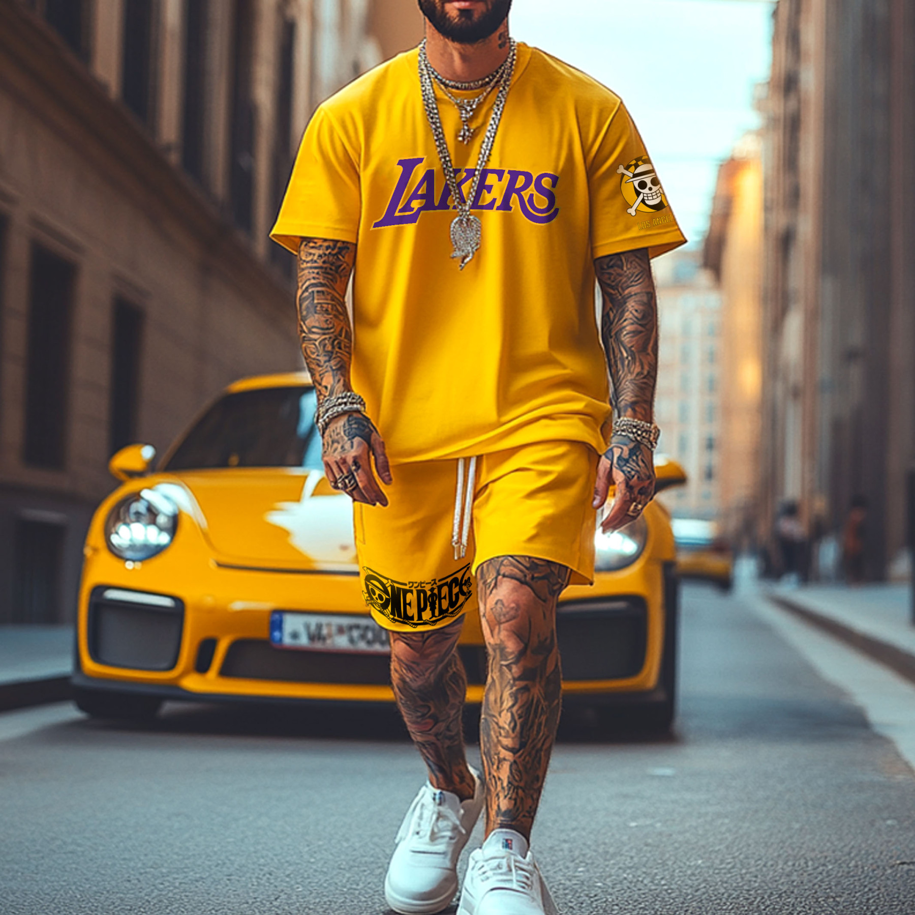 Unisex Fit Vintage Short Suit丨One Piece