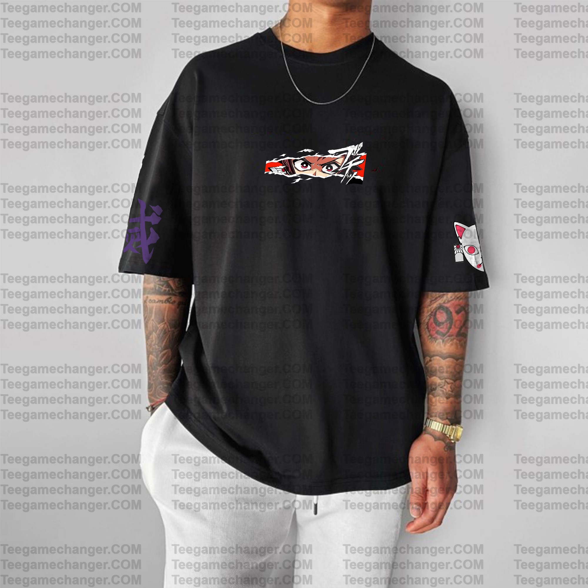 Unisex Anime Inspired Vintage T-Shirt丨Demon Slayer