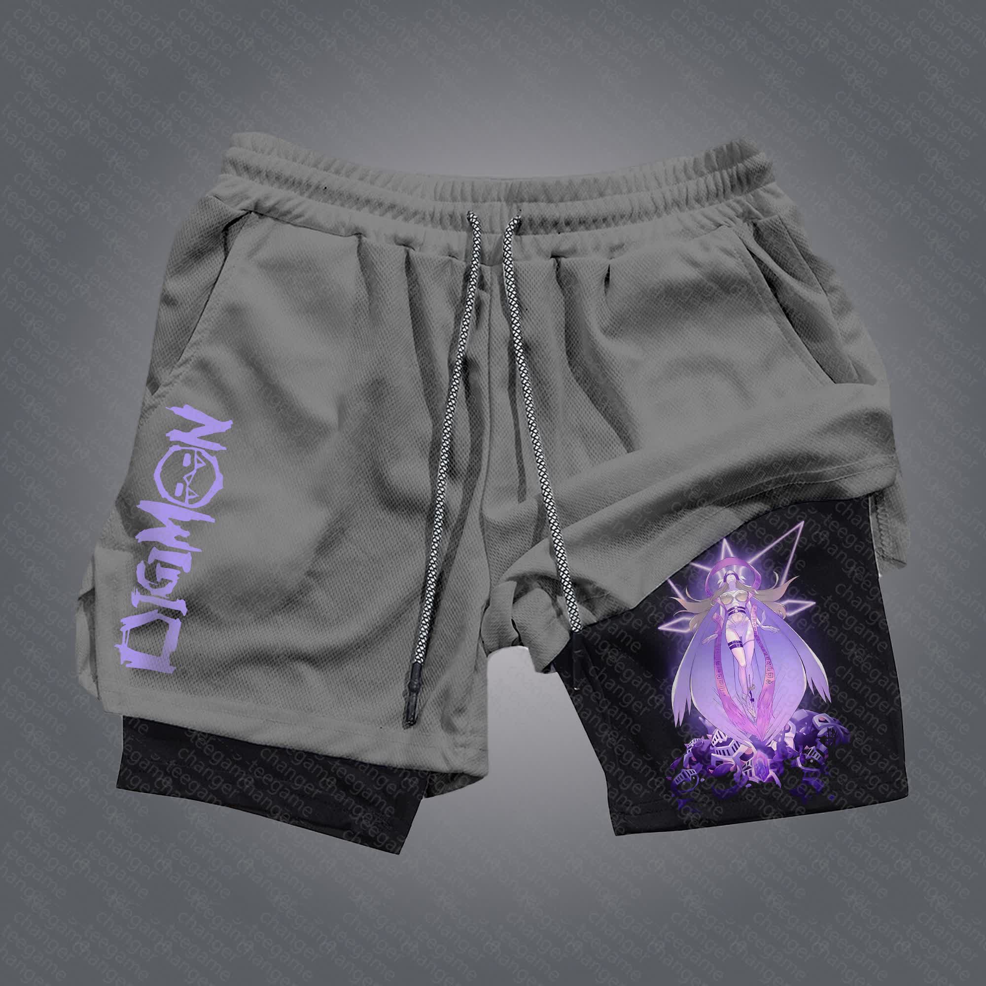 Unisex "Digimon" Anime Style Retro Shorts