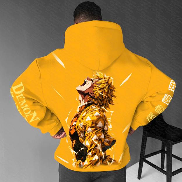 Unisex “Demon Slayer” Anime Graphic Streetwear Vintage Hoodie