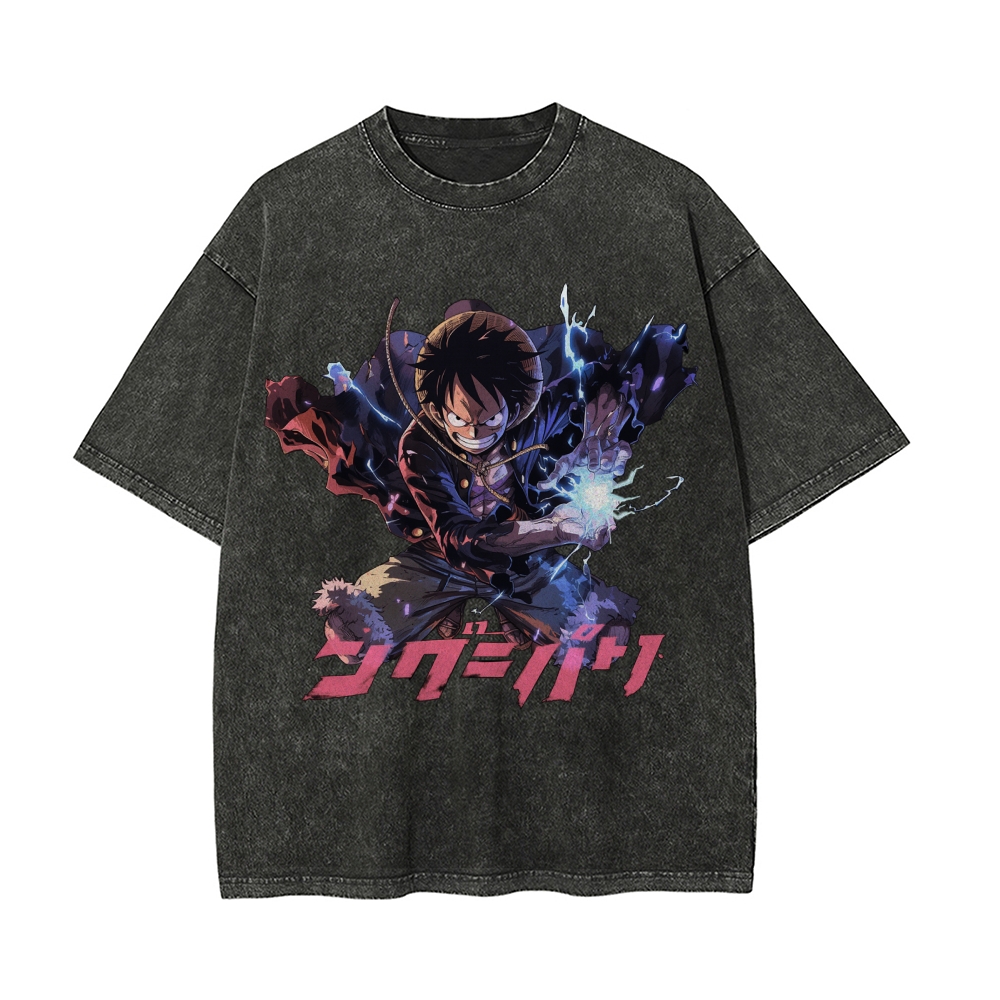 Luffy Vintage Oversized T-Shirt | One Piece-Teegamechanger