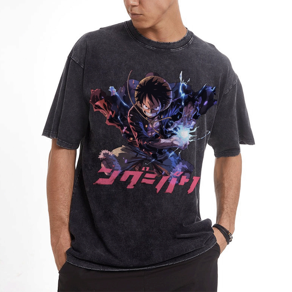 Luffy Vintage Oversized T-Shirt | One Piece-Teegamechanger