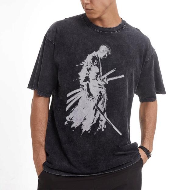 Zoro Vintage Oversized T-Shirt | One Piece-Teegamechanger