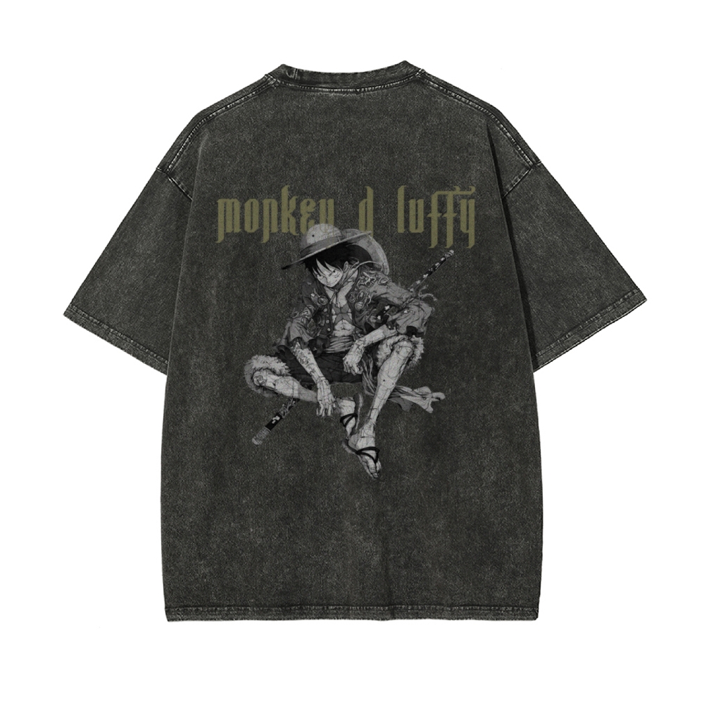 MONKEY D LUFFY Vintage Oversized T-Shirt | ONE PIECE-Teegamechanger