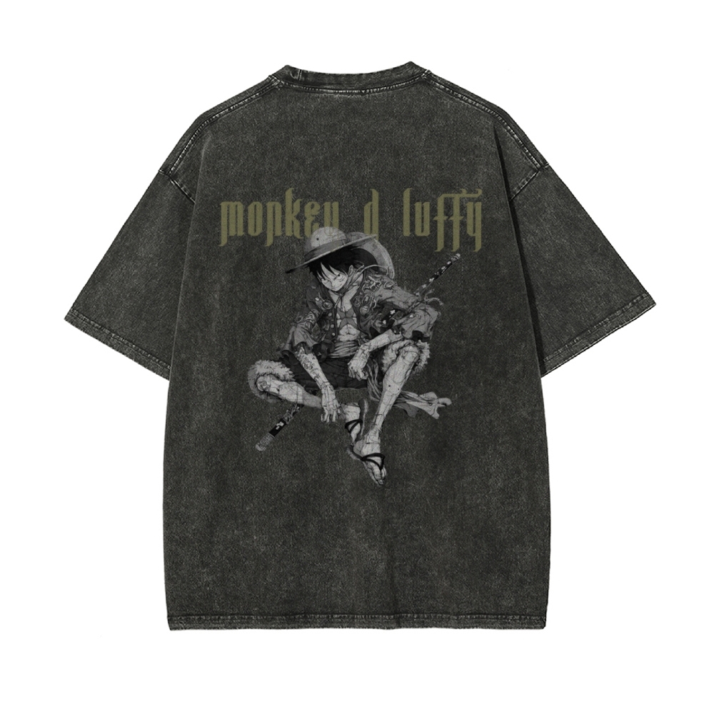 MONKEY D LUFFY Vintage Oversized T-Shirt | ONE PIECE-Teegamechanger