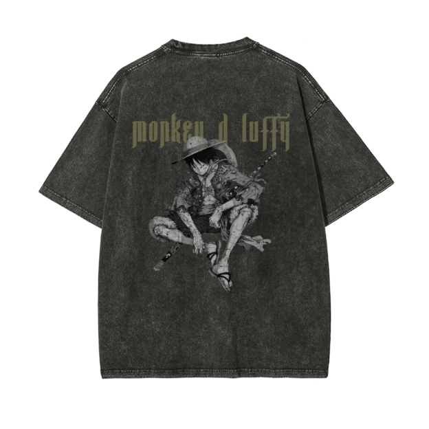 MONKEY D LUFFY Vintage Oversized T-Shirt | ONE PIECE-Teegamechanger