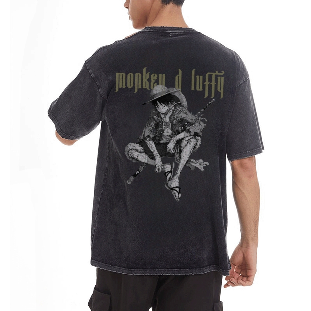 MONKEY D LUFFY Vintage Oversized T-Shirt | ONE PIECE-Teegamechanger