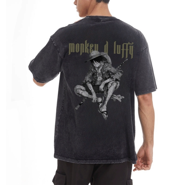 MONKEY D LUFFY Vintage Oversized T-Shirt | ONE PIECE-Teegamechanger