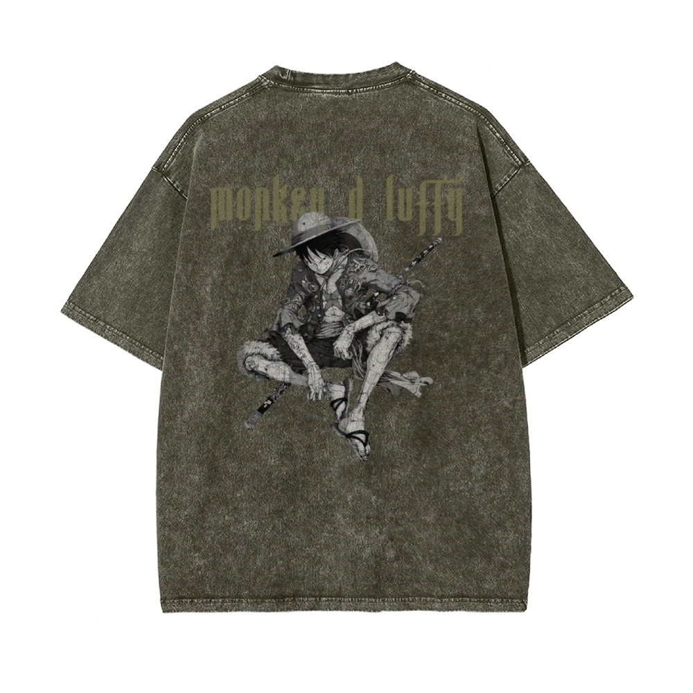 MONKEY D LUFFY Vintage Oversized T-Shirt | ONE PIECE-Teegamechanger
