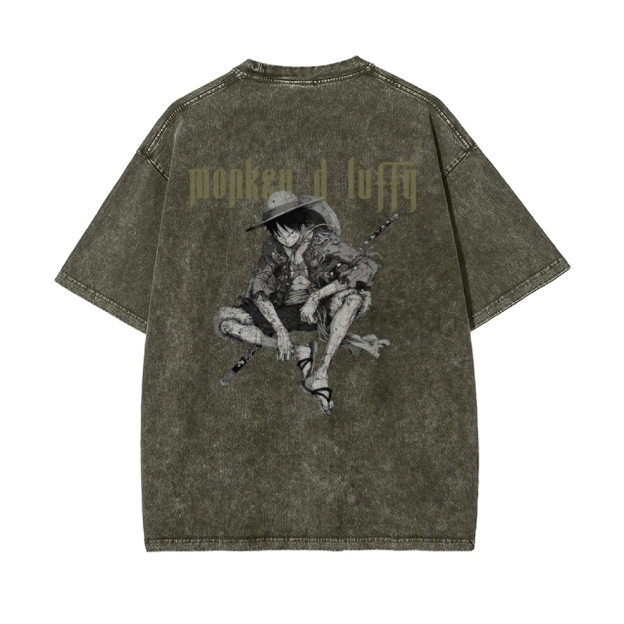 MONKEY D LUFFY Vintage Oversized T-Shirt | ONE PIECE-Teegamechanger