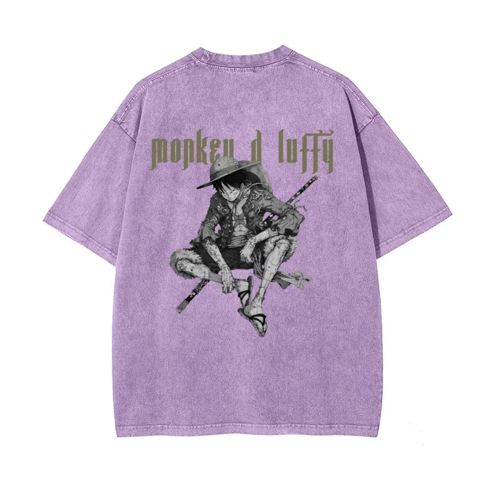 MONKEY D LUFFY Vintage Oversized T-Shirt | ONE PIECE-Teegamechanger