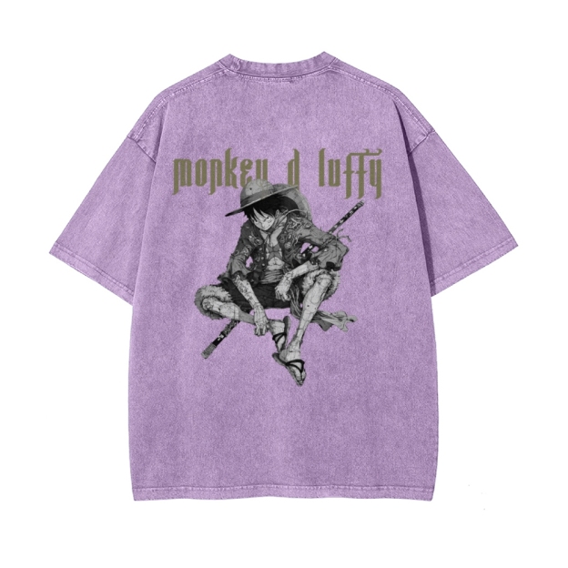MONKEY D LUFFY Vintage Oversized T-Shirt | ONE PIECE-Teegamechanger