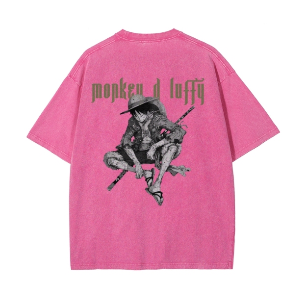 MONKEY D LUFFY Vintage Oversized T-Shirt | ONE PIECE-Teegamechanger