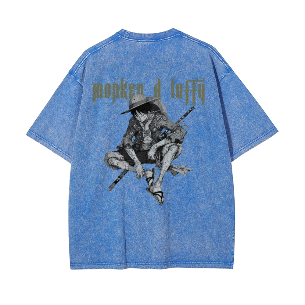 MONKEY D LUFFY Vintage Oversized T-Shirt | ONE PIECE-Teegamechanger