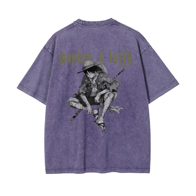 MONKEY D LUFFY Vintage Oversized T-Shirt | ONE PIECE-Teegamechanger